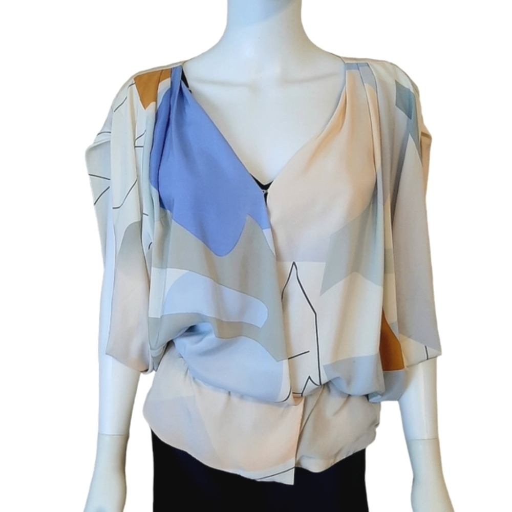 DIANE VON FURSTENBERG Printed Silk JULIETTE Top